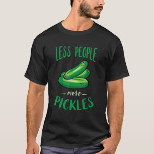 Pickle Minder Mensen Meer Komkommer Vegan Voedsel T-shirt