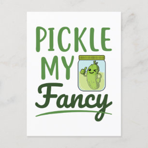 Pickle My Fancy Pickles Lover Cute Green Dill Jar Briefkaart