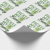 Pickle My Fancy Pickles Lover Cute Green Dill Jar Cadeaupapier (Hoek)