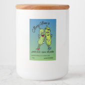 Pickle Pals Funny Cartoon Pickles Food Label Voedselcontainer Etiket (Voorkant)