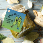 Pickle Pals Funny Cartoon Pickles Jar Label