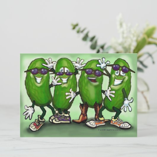 Pickle Party-uitnodiging Kaart (Staand voorkant)