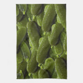 Pickle Pattern Fresh Green Cucumber Pickles Theedoek (Verticaal)