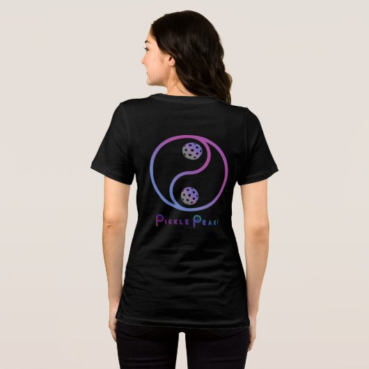 Pickle Peace multi paarse ying yang Tri-Blend Shirt (Achterkant volledig)