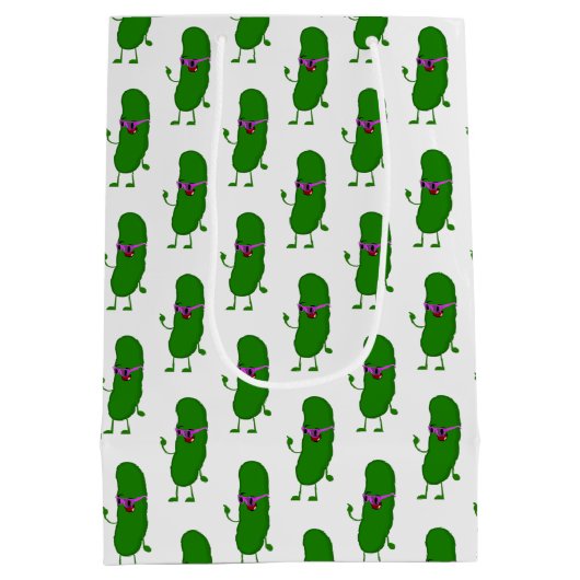 Pickle persoon met bril medium cadeauzakje (Achterkant)