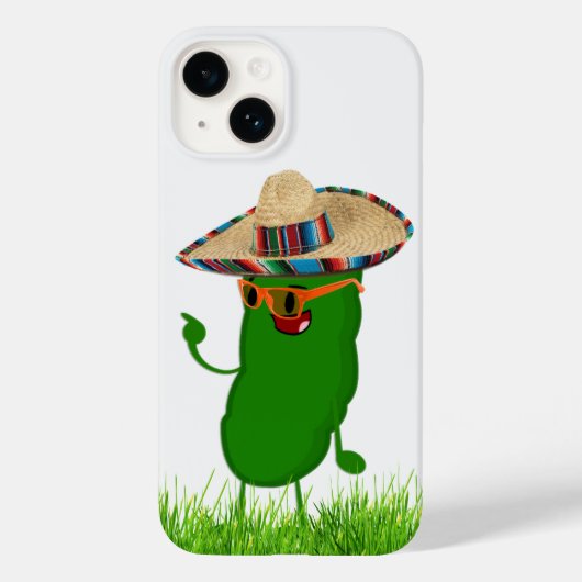 Pickle Persoon met Mexicaanse Sombrero Case-Mate iPhone Case (Achterkant)