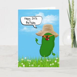 Pickle Persoon Met Pet voor 25e Verjaardag Kaart