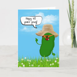 Pickle Persoon Met Pet voor 50e Verjaardag Kaart