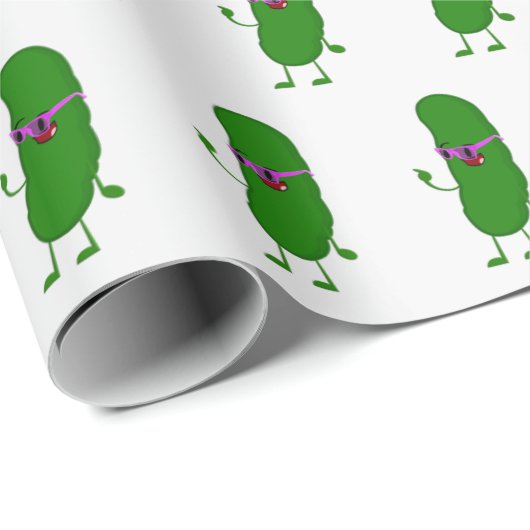 Pickle persoon met roze bril cadeaupapier (Rol Hoek)