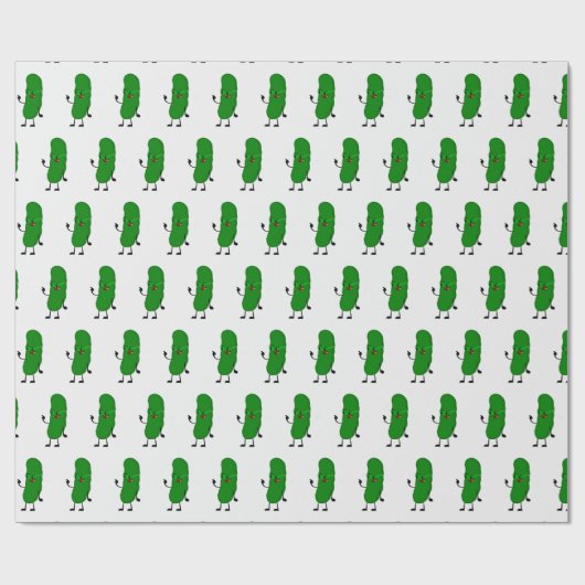 Pickle Persoon op wit Cadeaupapier (Vlak)