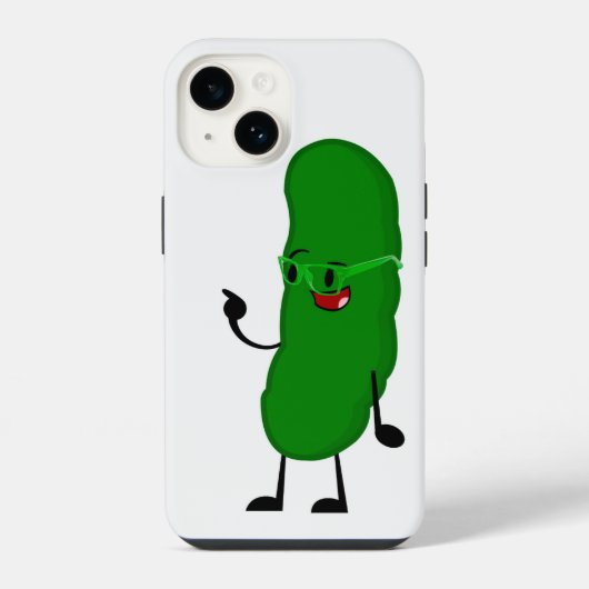 Pickle Persoon op wit iPhone Hoesje (Achterkant)
