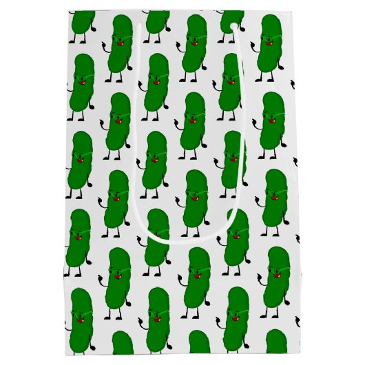 Pickle Persoon op wit Medium Cadeauzakje (Achterkant)