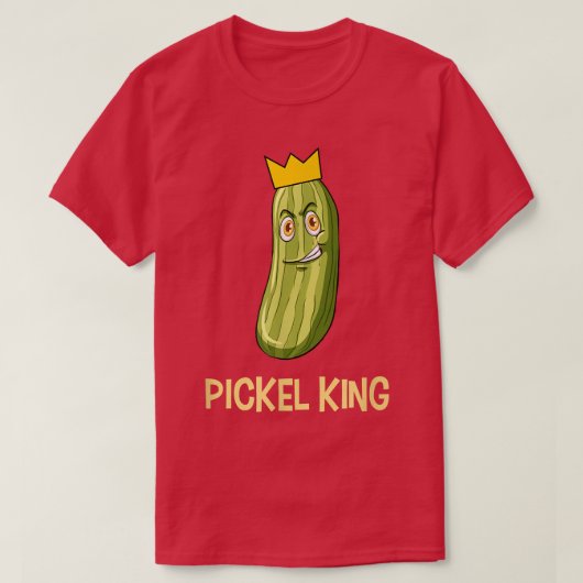 Pickle Pickles King Vegan Funny Food Veggie Lovers T-shirt (Design voorkant)