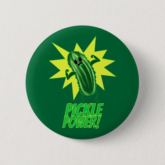 Pickle Power! Ronde Button 5,7 Cm (Voorkant)