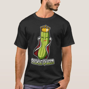 Pickle Queen Crown Cucumber Vegan Food T-shirt