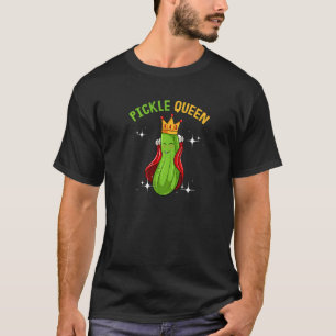 Pickle Queen Funny Vegan Cucumber Vegetable T-shirt