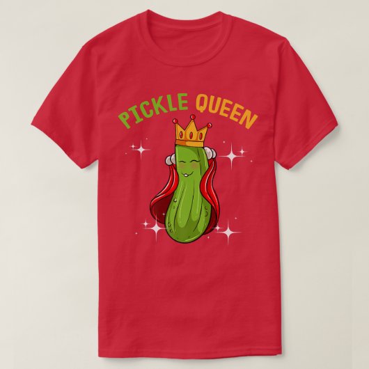 Pickle Queen Funny Vegan Cucumber Vegetable T-shirt (Design voorkant)