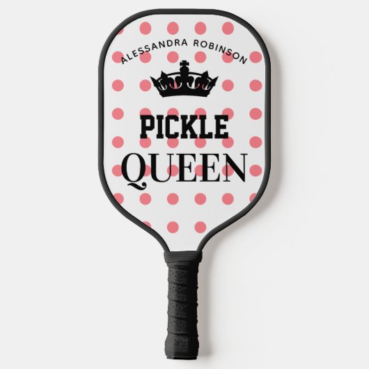 Pickle Queen, gepersonaliseerde pickleball paddle (Achterkant)