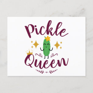 Pickle Queen Pickles Lover Women Girls Briefkaart
