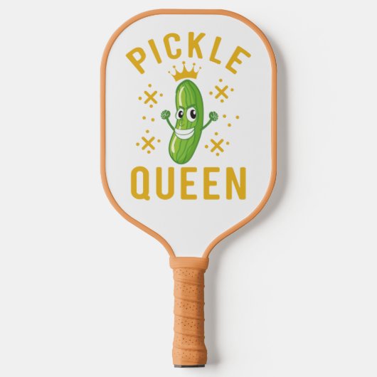 Pickle Queen Typography Sports Accessoires Pickleball Paddle (Voorkant)