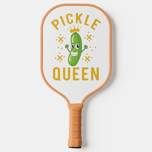 Pickle Queen Typography Sports Accessoires Pickleball Paddle (Achterkant)