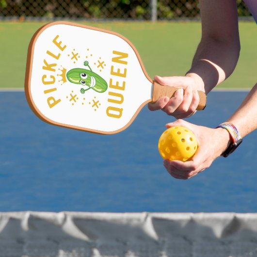 Pickle Queen Typography Sports Accessoires Pickleball Paddle (Insitu)