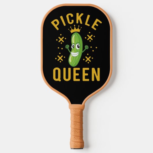 Pickle Queen Typography Sports Accessoires Pickleball Paddle (Voorkant)