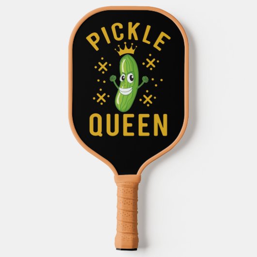 Pickle Queen Typography Sports Accessoires Pickleball Paddle (Achterkant)