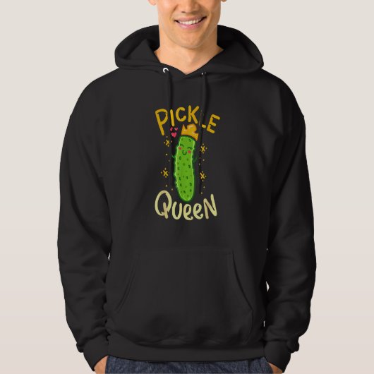 Pickle Queen Vegan Cucumber Vegetable Hoodie (Voorkant)
