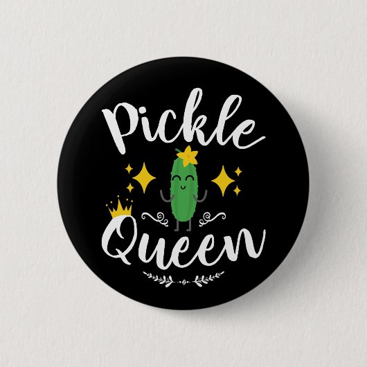 Pickle Queen Vrouwen Pickles Lover Ronde Button 5,7 Cm (Voorkant)