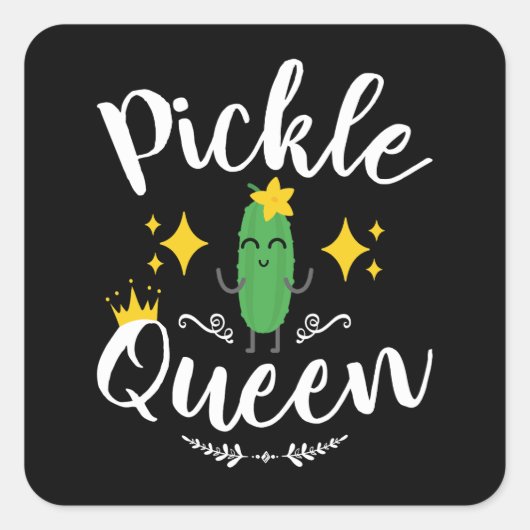 Pickle Queen Vrouwen Pickles Lover Vierkante Sticker (Voorkant)