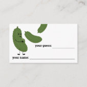 Pickle raad hoeveel spelkaarten advieskaart (Voorkant)