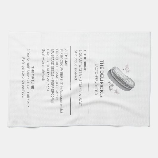 Pickle Recipe - Kitchen towel Theedoek (Horizontaal)