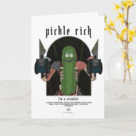Pickle Rick - Ik ben een wetenschapper Grafisch Ci Kaart (Gele Bloem)