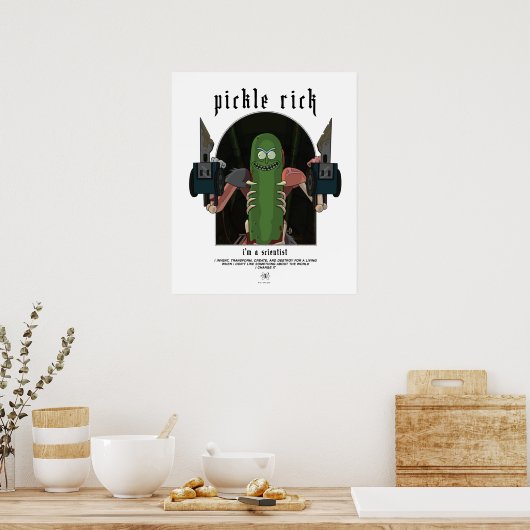 Pickle Rick - Ik ben een wetenschapper Grafisch Ci Poster (Keuken)