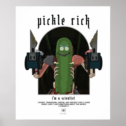 Pickle Rick - Ik ben een wetenschapper Grafisch Ci Poster (Voorkant)