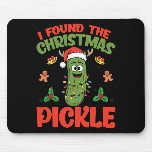 Pickle Santa Hat Kerstverlichting - Ik vond de ker Muismat (Voorkant)