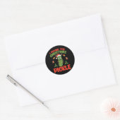 Pickle Santa Hat Kerstverlichting - Ik vond de ker Ronde Sticker (Envelop)