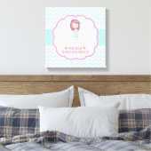 Pickle Snickelfritz 12x12 Canvas - Blauwgroen Chev (Insitu (Slaapkamer))