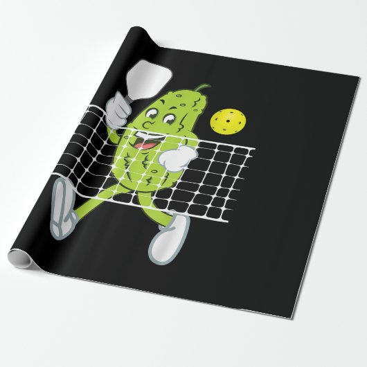 Pickle Speling Pickleball - Funny Pickleball Paddl Cadeaupapier (Uitgerold)