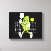 Pickle Speling Pickleball - Funny Pickleball Paddl Canvas Afdruk (Voorkant)