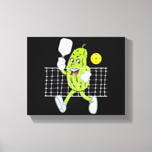 Pickle Speling Pickleball - Funny Pickleball Paddl Canvas Afdruk (Voorkant)