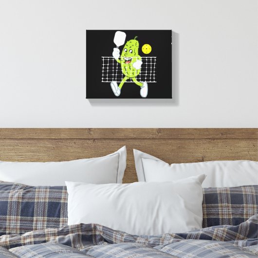 Pickle Speling Pickleball - Funny Pickleball Paddl Canvas Afdruk (Insitu (Slaapkamer))