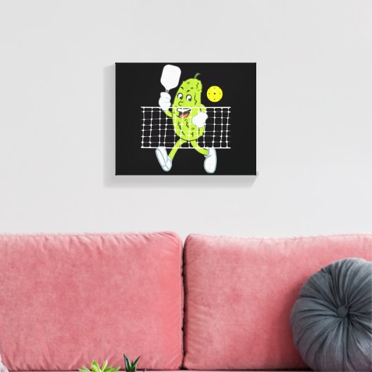 Pickle Speling Pickleball - Funny Pickleball Paddl Canvas Afdruk (Insitu (Woonkamer))