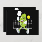 Pickle Speling Pickleball - Funny Pickleball Paddl Feestdagenkaart (Voorkant / Achterkant)