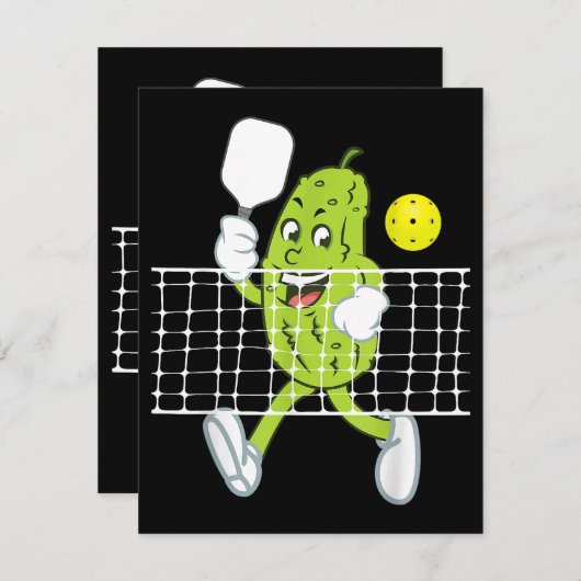 Pickle Speling Pickleball - Funny Pickleball Paddl Informatiekaartje (Voorkant / Achterkant)
