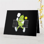 Pickle Speling Pickleball - Funny Pickleball Paddl Kaart (Gele Bloem)