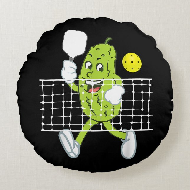 Pickle Speling Pickleball - Funny Pickleball Paddl Rond Kussen (Voorkant)