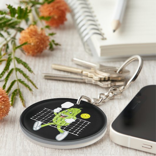 Pickle Speling Pickleball - Funny Pickleball Paddl Sleutelhanger (Voorkant Rechts)