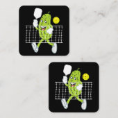 Pickle Speling Pickleball - Funny Pickleball Paddl Vierkante Visitekaartje (Voorkant / Achterkant)